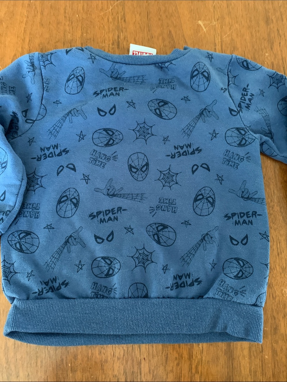 🍊5/$25 Marvel Blue Spider-Man "To The Rescue" Sweatshirt size 18-24m - Picture 5 of 6